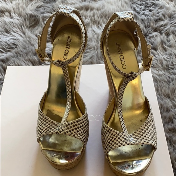 Authentic Jimmy Choo leather platform wedges! - Picture 2 of 10